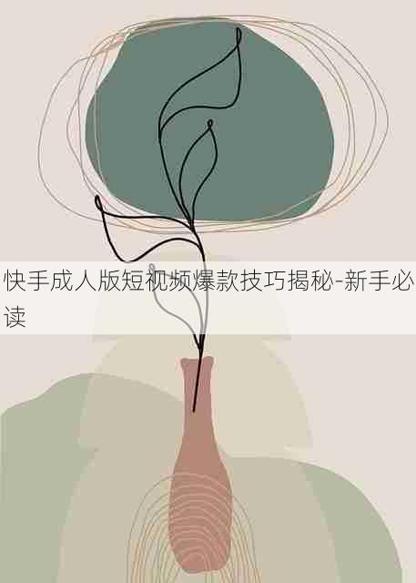 快手成人版短视频爆款技巧揭秘-新手必读