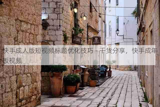 快手成人版短视频标题优化技巧 - 干货分享,快手成年板视频