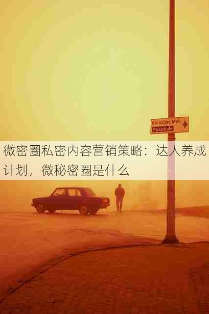 微密圈私密内容营销策略:达人养成计划,微秘密圈是什么